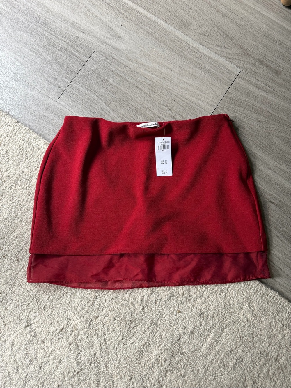 Abercrombie & Fitch Red Mini Skirt